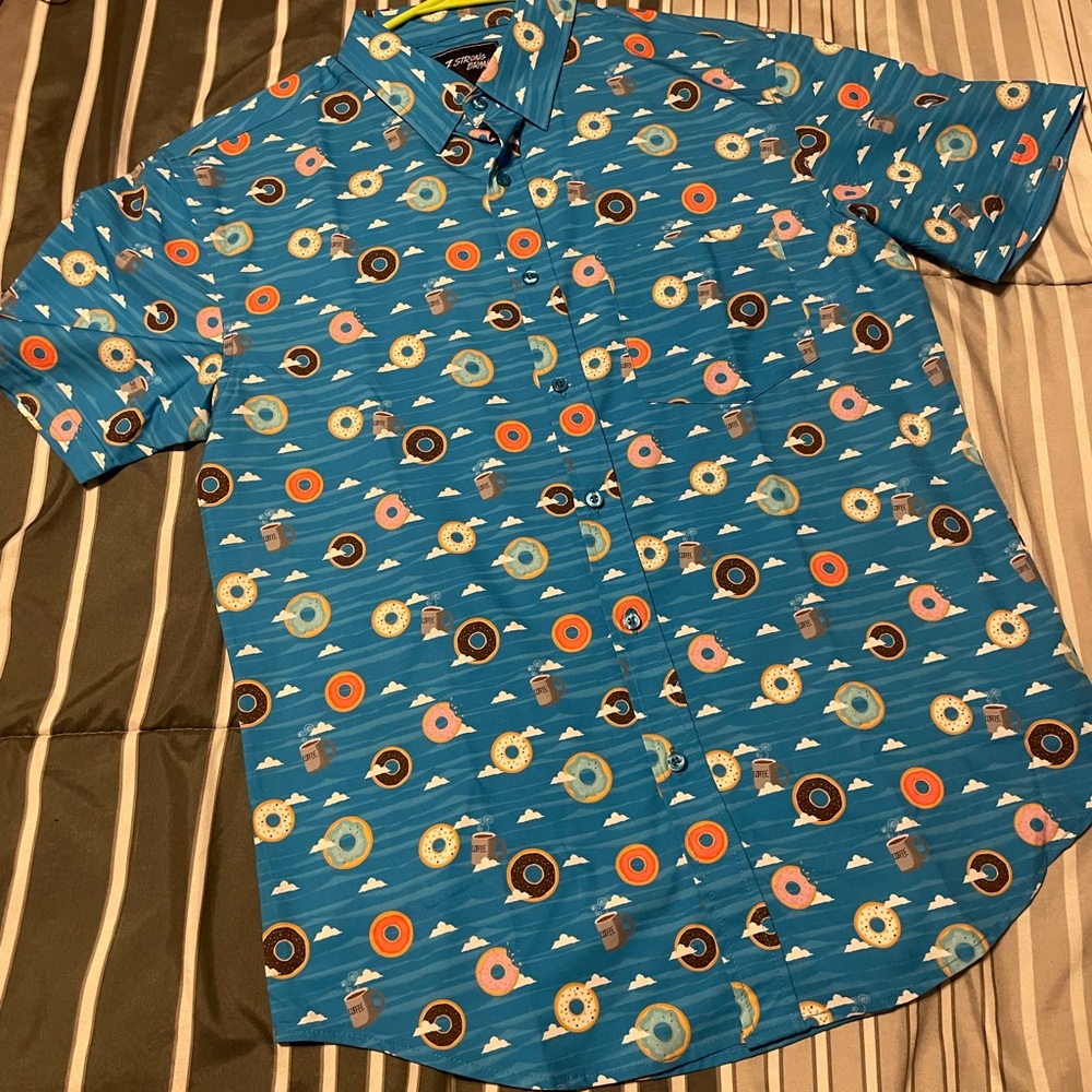 Men’s medium “Doughnuts” by 7 Strong